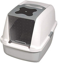Load image into Gallery viewer, Catit Hooded Cat Litter Pan Grey/White
